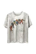 WANNA LAB SS25 Vintage Distressed Graphic Tee - Brushed Cotton / Sun-Faded Black