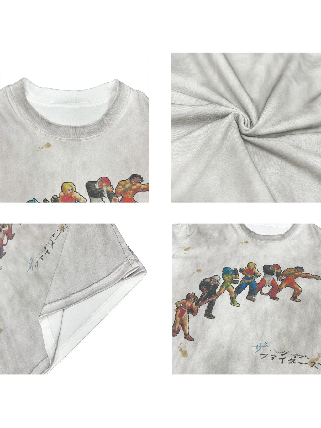 WANNA LAB SS25 Vintage Distressed Graphic Tee - Brushed Cotton / Sun-Faded Black